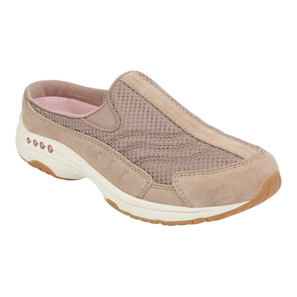 Easy Spirit Women's Traveltime Slip On Mule Walking Sneakers Taupe Size 7 W